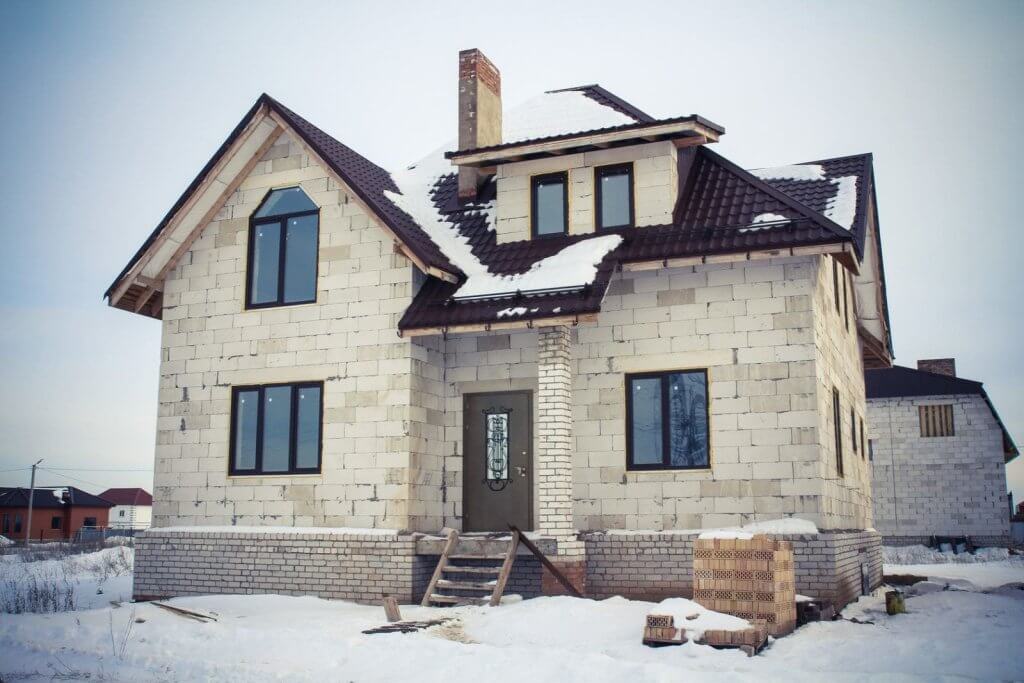Пример дома из газобетона