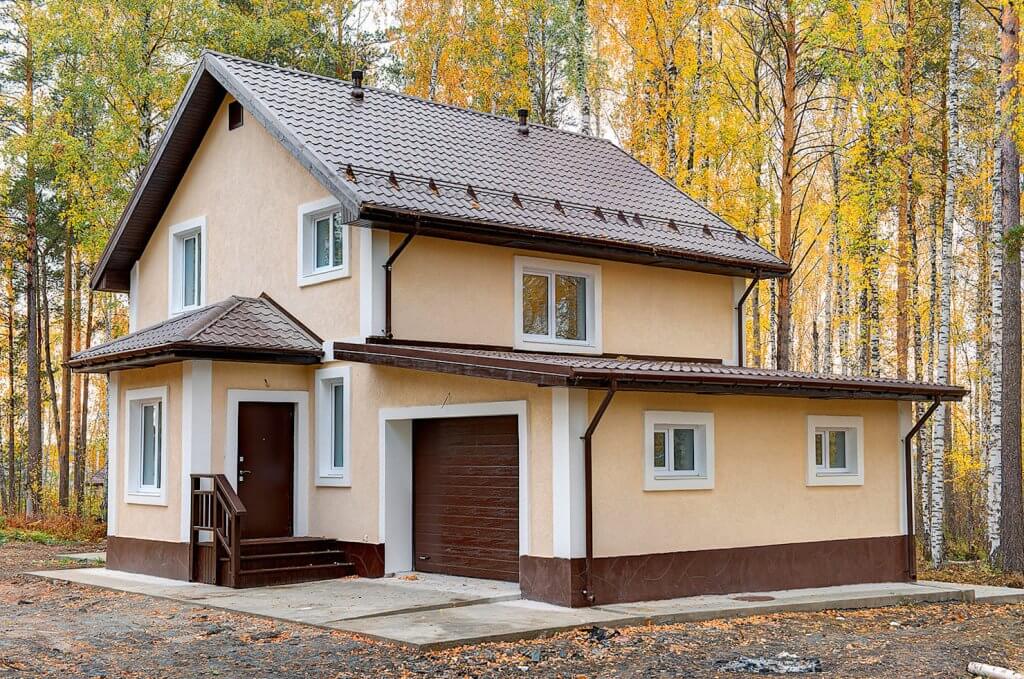 Пример построенного двухэтажного дома